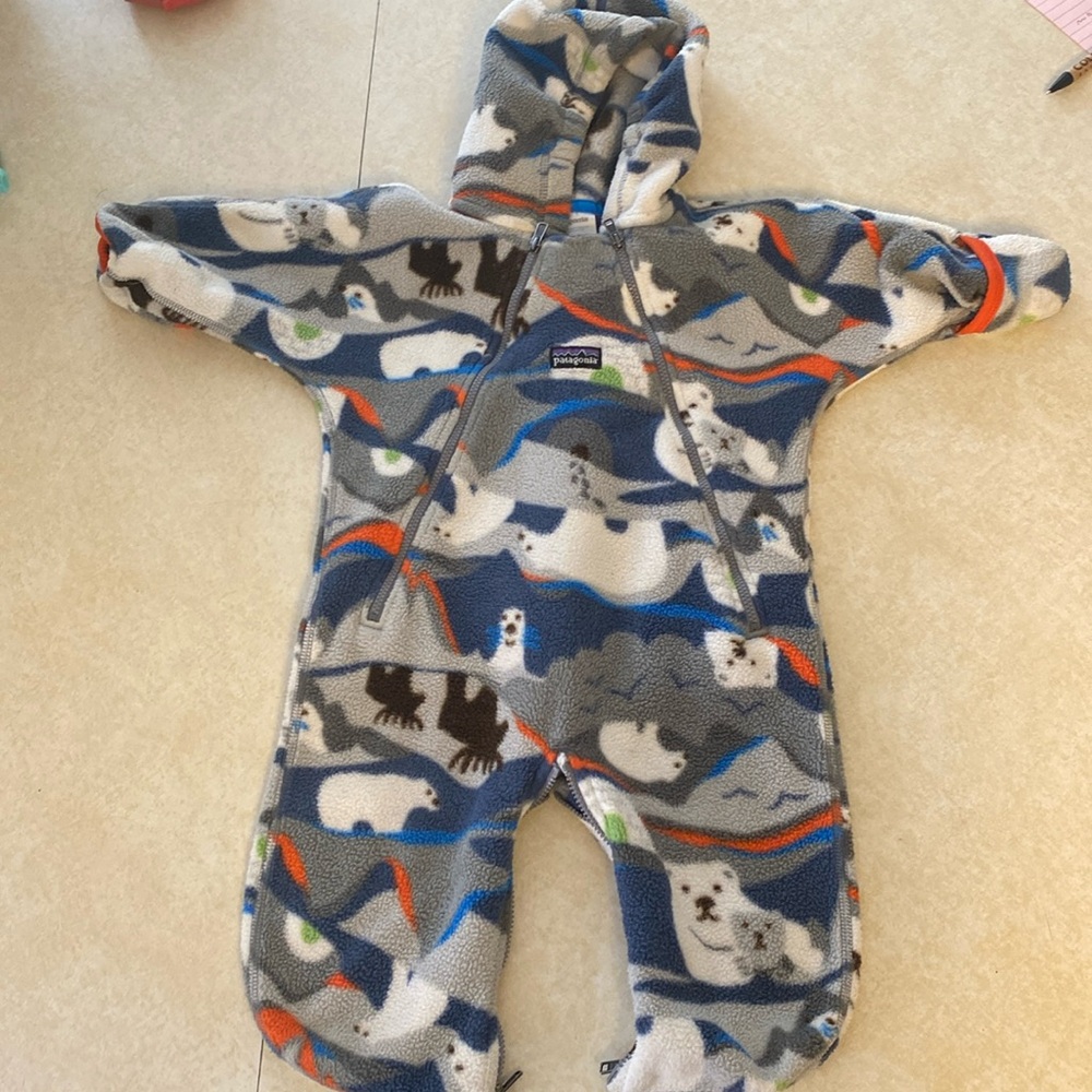 Patagonia 6M fleece baby bunting